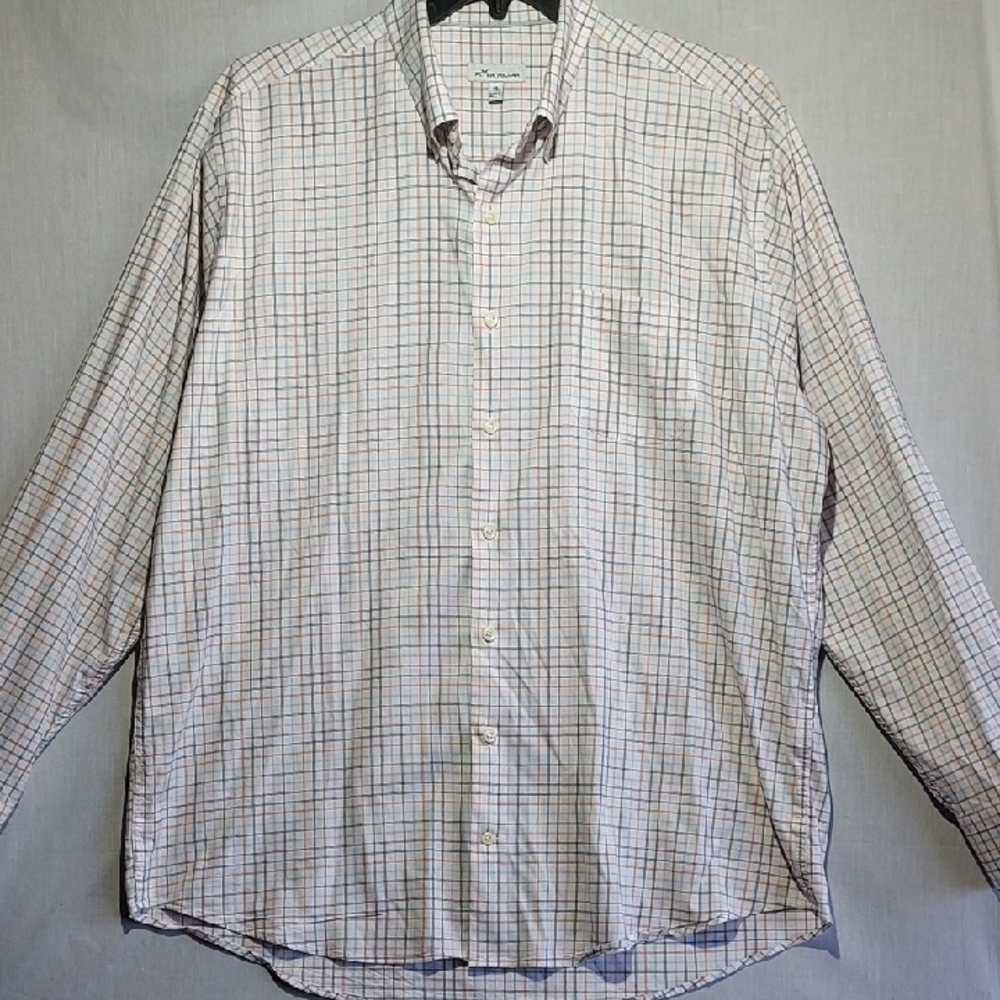 Peter Millar Long Sleeve Button-down Mens Shirt Size XL